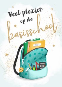 Succes plezier school rugtas basisschool goud