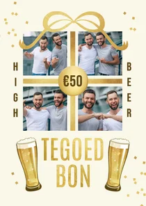 Tegoedbon cadeau high beer bier fotocollage