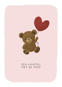 Troostende kaart een knuffel per post versturen