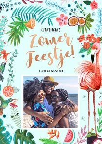 Tropisch zomerfeest feestje Flamingo