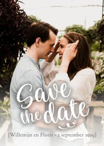 Trouwen save the date met foto