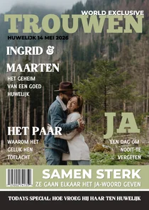 Trouwkaart origineel tijdschrift