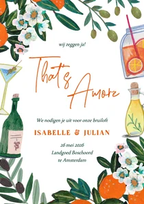 Trouwkaart That's Amore Zomer
