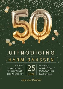 Uitnodiging 50 jaar ballonnen