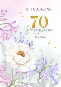 Uitnodiging Agapanthus en Pioenroos