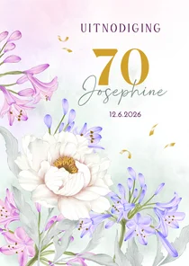 Uitnodiging Agapanthus en Pioenroos