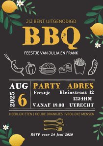 Uitnodiging BBQ met takjes