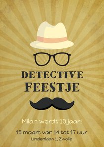 Uitnodiging detective feestje