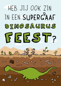 Uitnodiging Dinosaurus Kinderfeestje