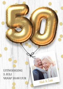 Uitnodiging jubileumhuwelijk 50 jaar
