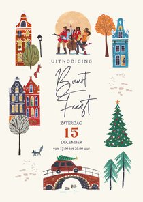 Uitnodiging kerst buurtfeest grachtenpanden