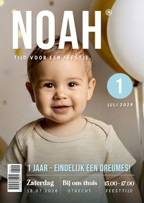 Uitnodiging kinderverjaardag tijdschrift stijl met foto