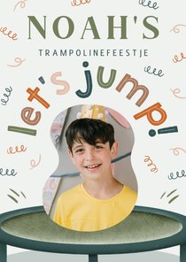 Uitnodiging stoer trampolinefeestje 