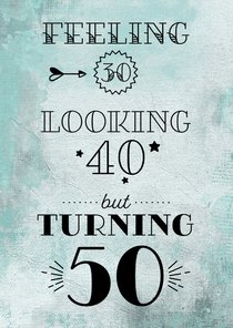 Uitnodiging turning 50 aquarel