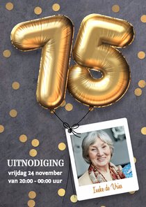 Uitnodiging verjaardag 75 jaar