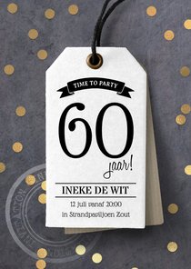 Uitnodiging verjaardagsfeest label