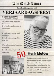 Uitnodiging voorpagina nieuws jarig
