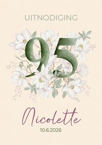 Uitnodigingskaart Magnolia's 95 jaar