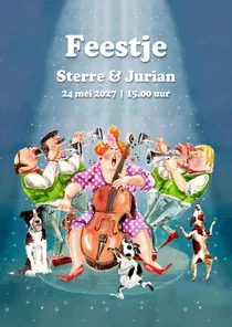 Uitnodigingskaart swinging party