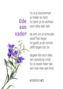 Vaderdag gedicht ode aan vader
