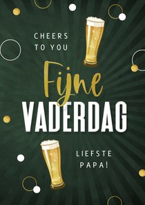 Vaderdagkaart bier confetti stoer cheers