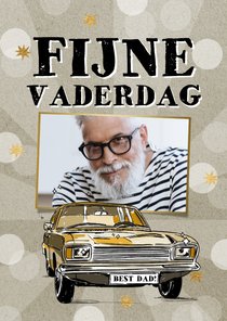 Vaderdagkaart illustratie oldtimer kraft goud foto