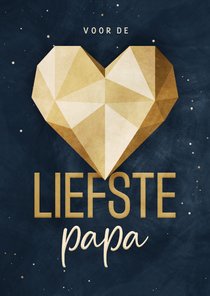 Vaderdagkaart liefste papa geometrisch hart