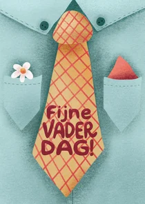 Vaderdagkaart met blouse en stropdas