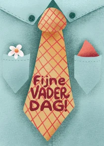 Vaderdagkaart met blouse en stropdas