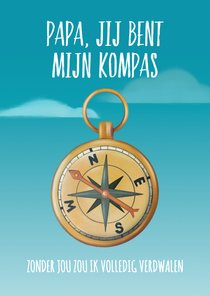 Vaderdagkaart met kompas