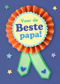 Vaderdagkaart rozet beste papa