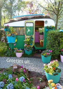 Vakantie Fleurige caravan