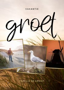 Vakantiegroet fotocollage met grote foto