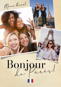 Vakantiegroet stedentrip Parijs 'Bonjour de Paris' 3 foto's