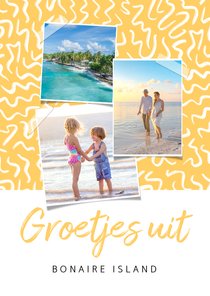 Vakantiekaart groetjes uit met fotocollage 