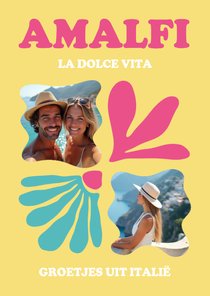 Vakantiekaart Italië poster hip 2 foto's aanpasbaar