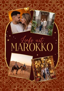 Vakantiekaart Marokko Afrika Marokkaans thema foto