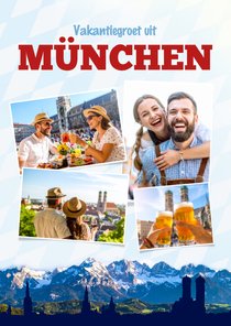 Vakantiekaart München Alpen bergen Duitsland Beieren