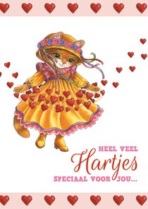 Valentijn Molly strooit met hartjes