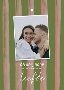 Valentijnskaart christelijk geloof hoop liefde foto strepen