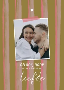 Valentijnskaart christelijk geloof hoop liefde foto strepen