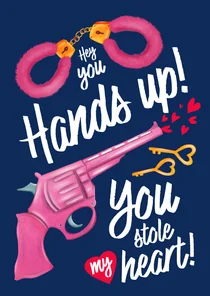 Valentijnskaart 'Hands up!'