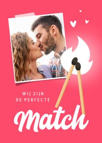 Valentijnskaart perfecte match lucifer foto hartjes