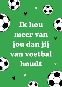 Valentijnskaart voetbal grappig hip fijne valentijnsdag