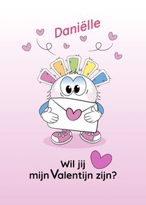 Valentijnskaartje wil jij mijn valentijn zijn?