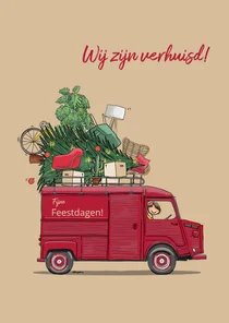 Verhuis kerstkaart HY rood