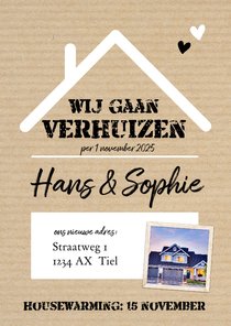 Verhuisbericht - wij gaan verhuizen foto