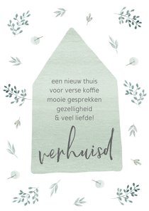 Verhuiskaart mint takjes