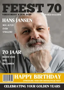 Verjaardag Feest 70 jaar tijdschrift