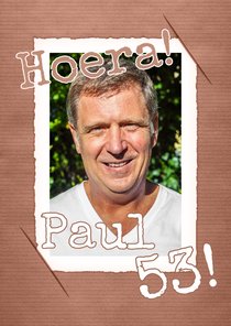 Verjaardag foto bruin papier RB